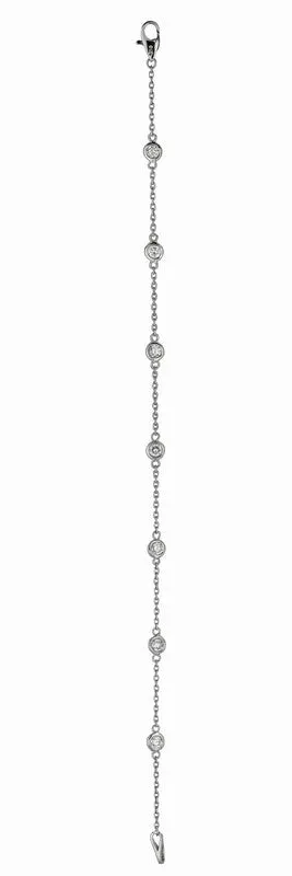 15 POINTER 7 SECTION DIAMOND BRACELET 14K GOLD (1 CTW)