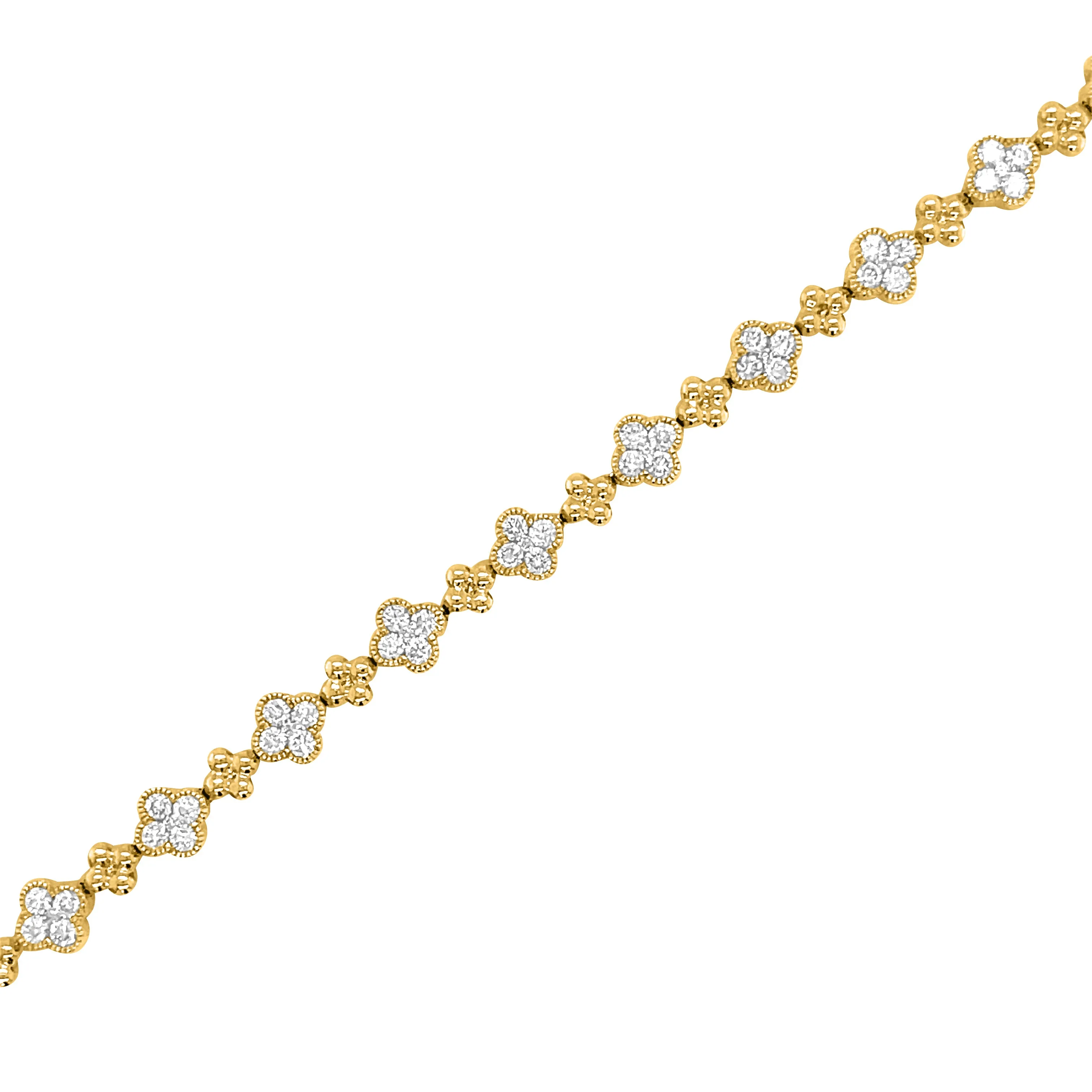 1.61 Carat Diamond Bracelet in 14k Yellow Gold