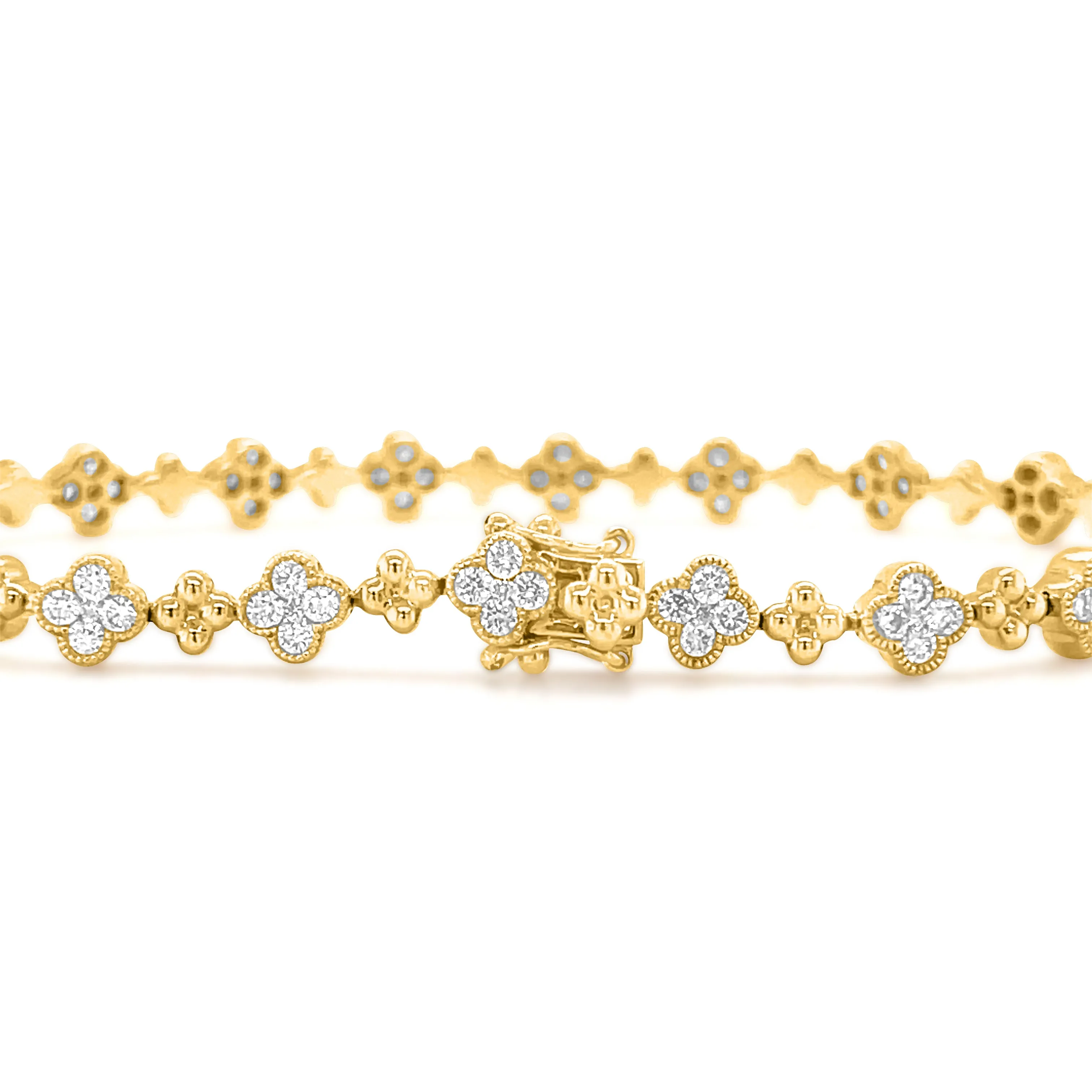 1.61 Carat Diamond Bracelet in 14k Yellow Gold