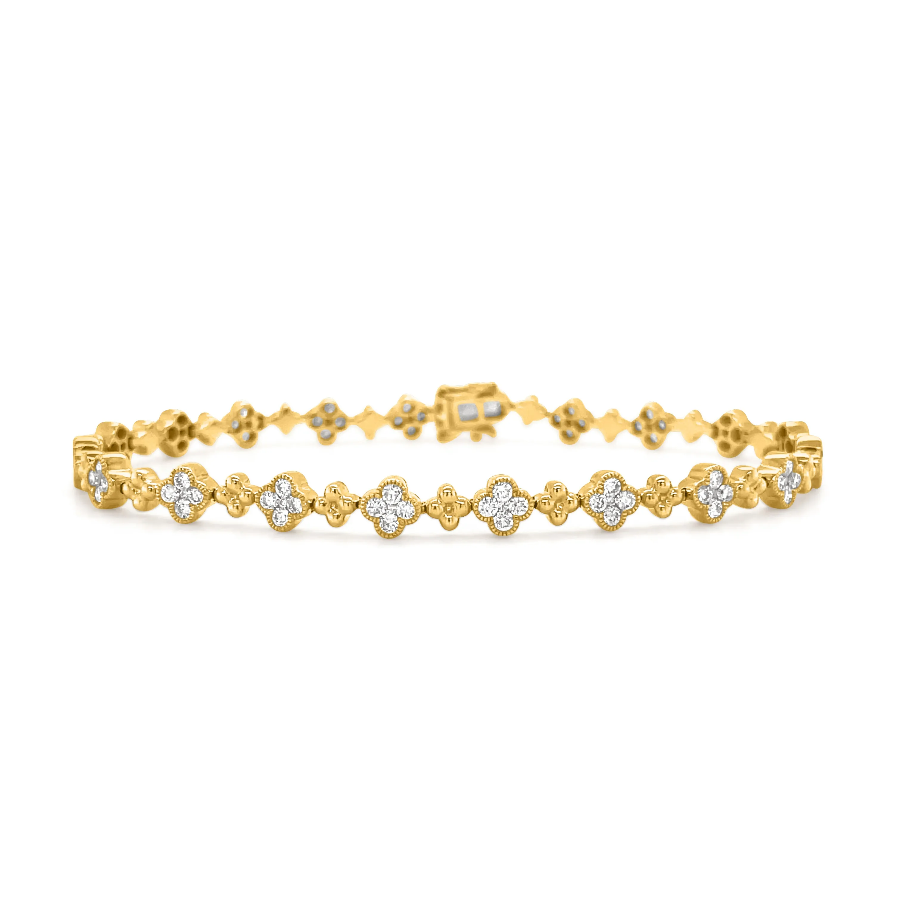 1.61 Carat Diamond Bracelet in 14k Yellow Gold