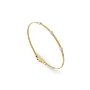 18K Masai Collection Three Station Diamond Bracelet in Yellow Gold