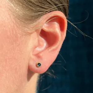 18k sapphire stud earrings, single or pair