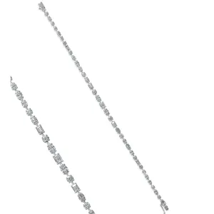 18K YG 1 Row various shape diamonds bracelet