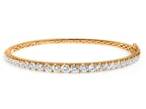 1.97ctw Diamond Rose Gold Bangle Bracelet