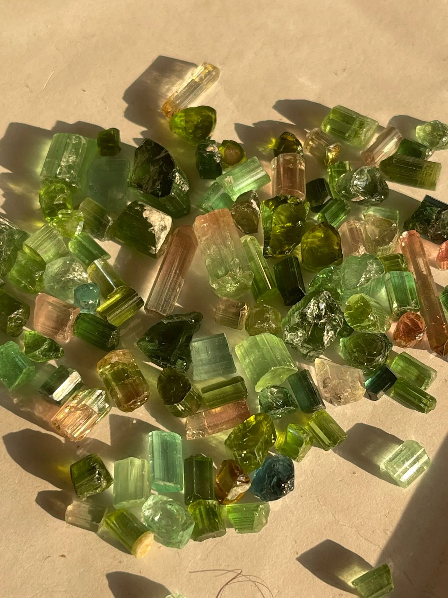 205 Carats Indicolite Bluish Green Tourmaline Facet Rough Stones