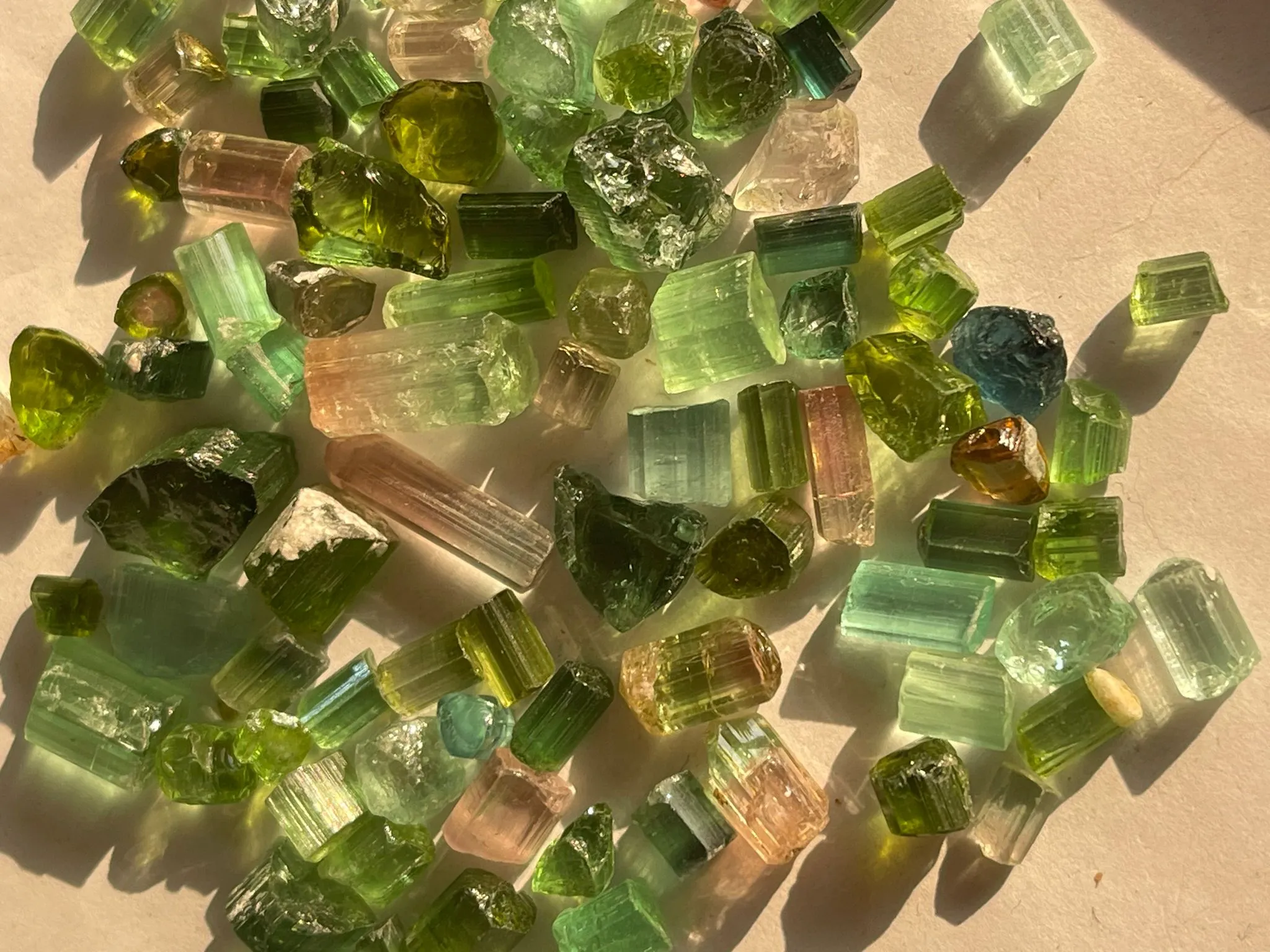 205 Carats Indicolite Bluish Green Tourmaline Facet Rough Stones