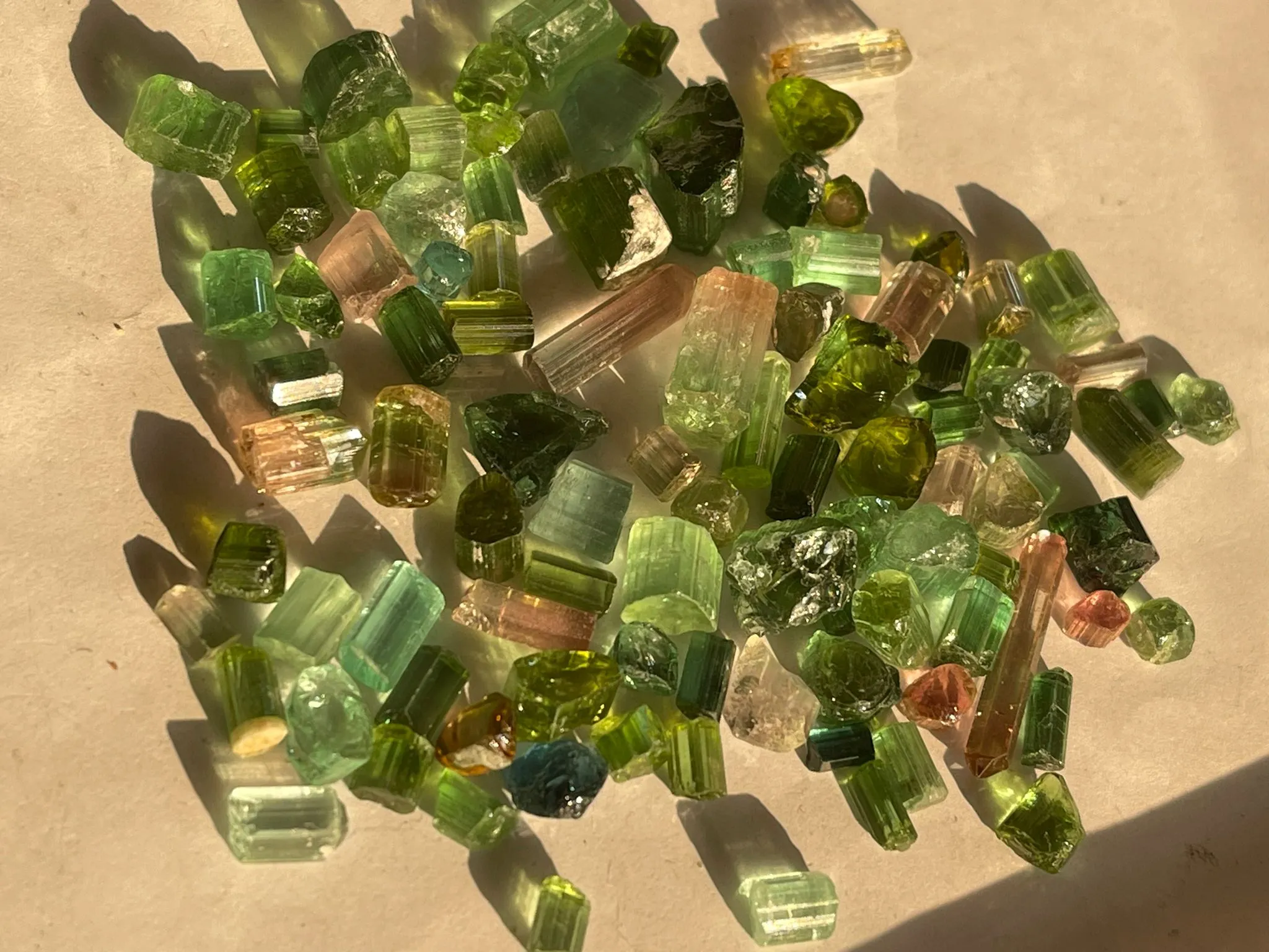 205 Carats Indicolite Bluish Green Tourmaline Facet Rough Stones