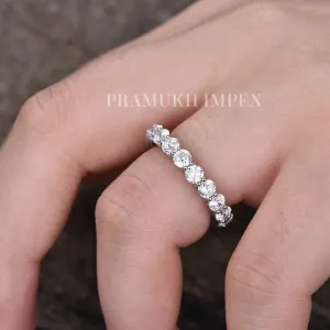 2.09 TCW Art deco diamond wedding band full eternity wedding band 3mm simple moissanite band Classic band For women anniversary gift on Etsy