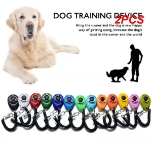 2PCS Training Portable New Adjustable Wrist Strap Clicker Dog Clicker Bestseller Pet Durable Adjustable Pet Clicker Training Aid