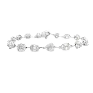 3.82ct 18k White Gold Diamond Bracelet