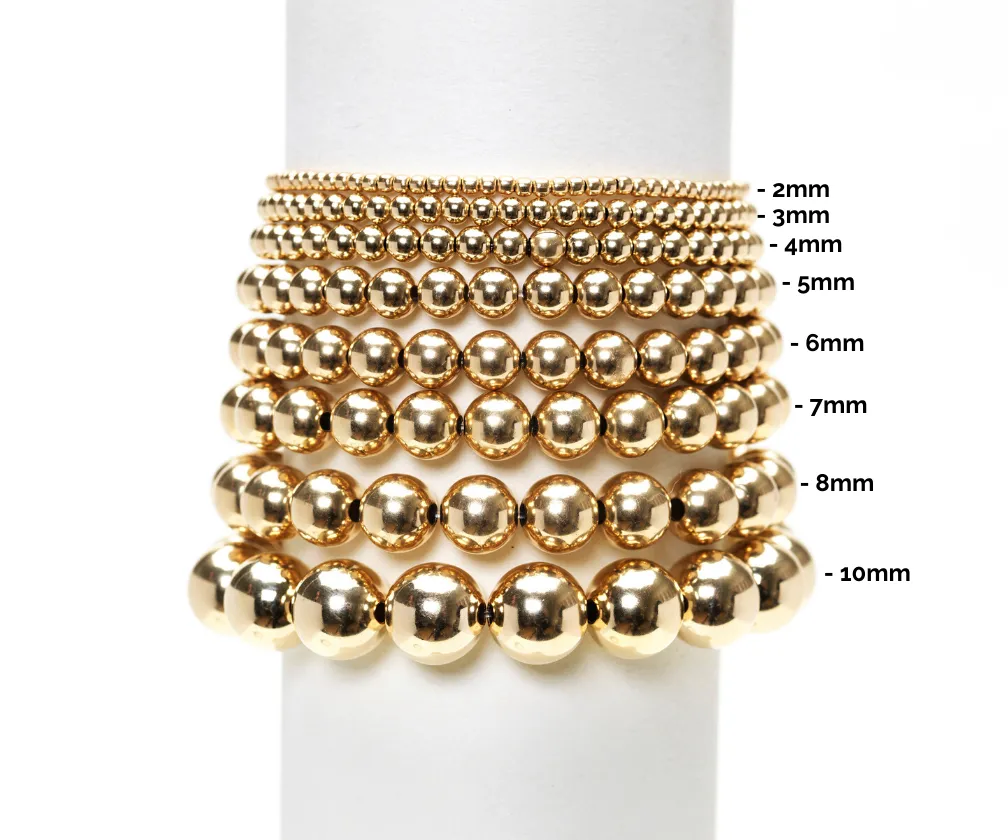 3mm Yellow Gold Filled Bracelet with Pink Sapphire Gold Pattern