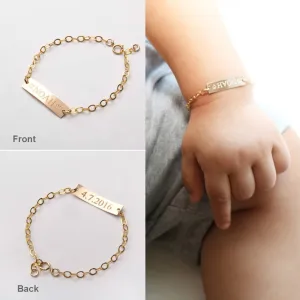 3UMeter Custom Name Bracelet Baby Adjustable Baby Toddler Child ID Bracelet Personalized Girl Boy Birthday Gift