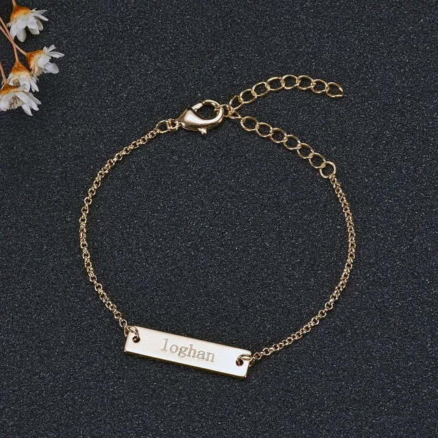 3UMeter Custom Name Bracelet Baby Adjustable Baby Toddler Child ID Bracelet Personalized Girl Boy Birthday Gift