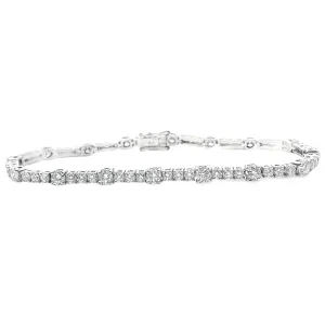 4.34ct 18k White Gold Diamond Bracelet