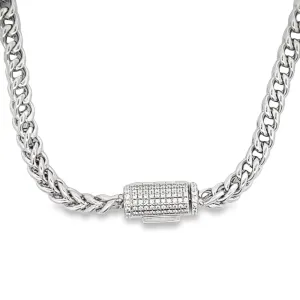 4MM Franco Bracelet With VVS Moissanite Lock