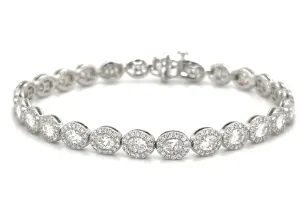 6.20ct t.w. Lab Diamond Oval-shape Statement Bracelet