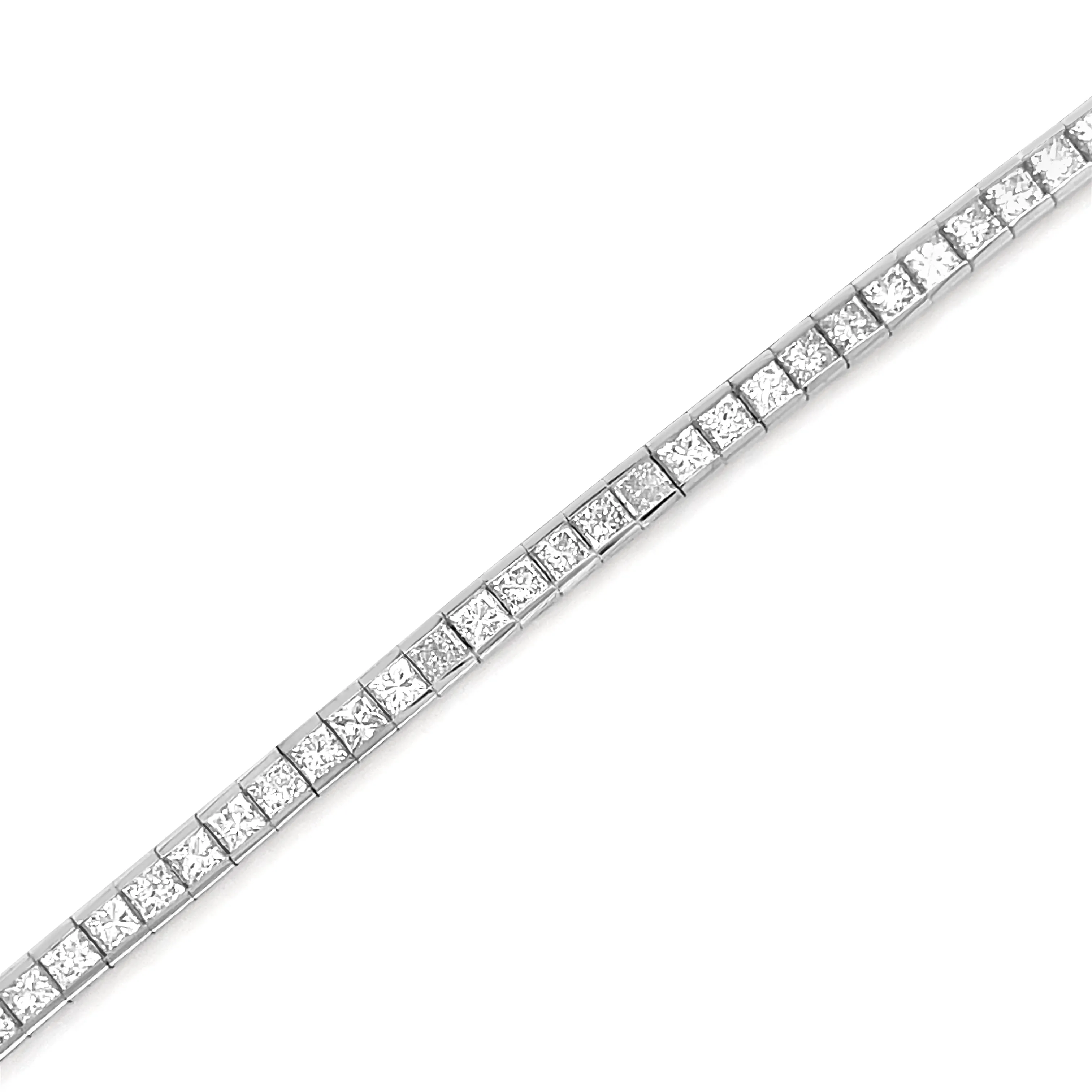 6.29 Carat Diamond Bracelet in 18k White Gold