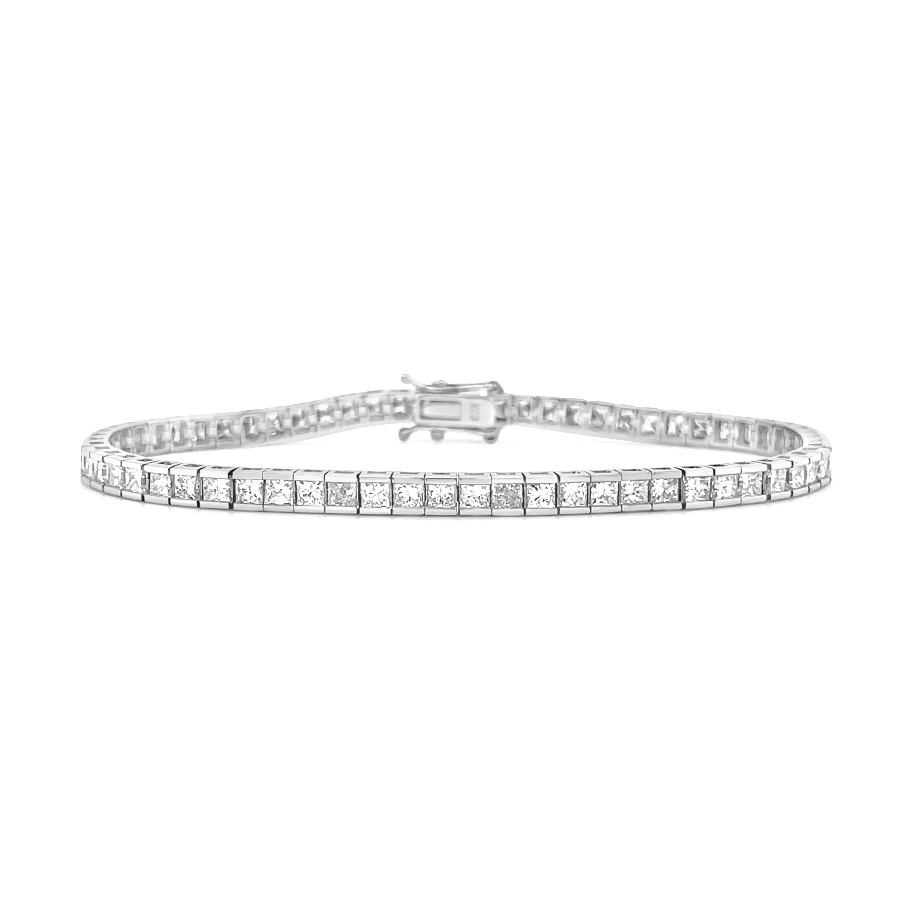 6.29 Carat Diamond Bracelet in 18k White Gold