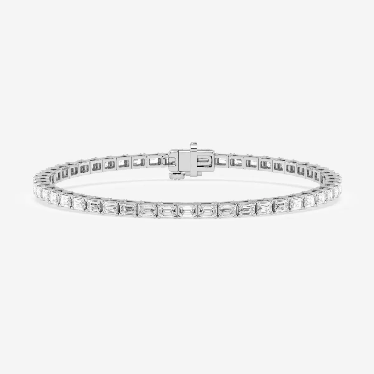 7 Carat Lab Grown Emerald Diamond Tennis Bracelet