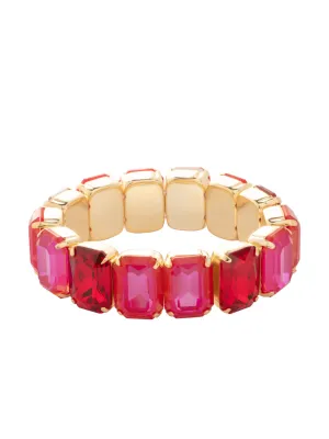 7 Inch Emerald Cut Stretch Bracelet - 4BFF70BGRCP