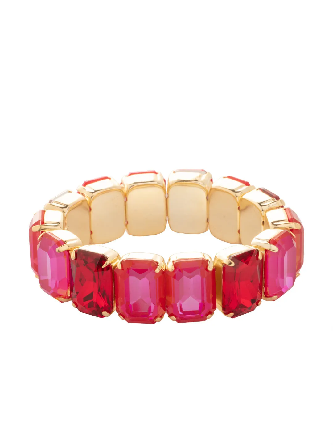7 Inch Emerald Cut Stretch Bracelet - 4BFF70BGRCP