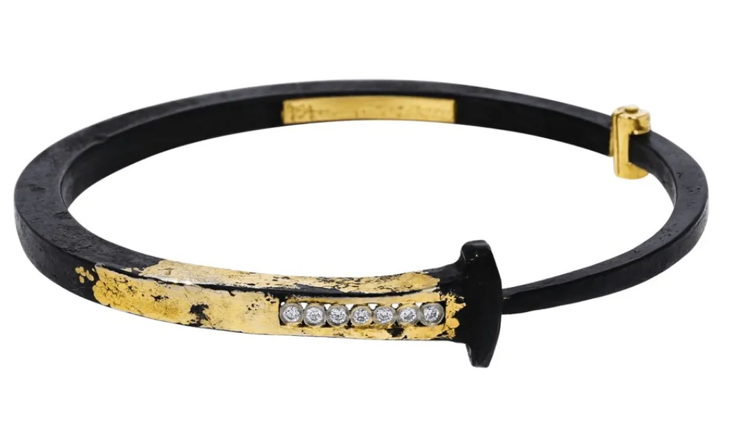 7 Stone Splash Nail Bracelet
