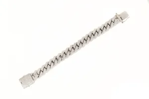 8mm White Gold Diamond Bracelet