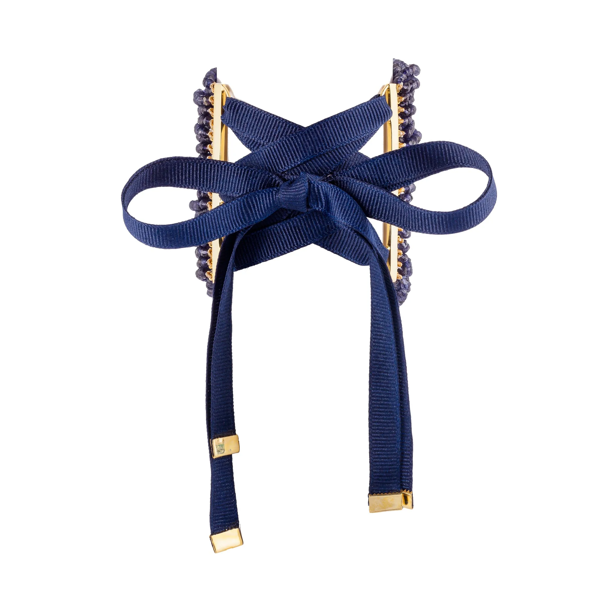 925 Silver Stud Zinta Bracelet with Iolite & Blue Sapphire