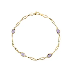 9ct Yellow Gold Ovlam&Gld Marq Motif