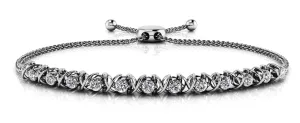 Adjustable X Link Lab-Grown Diamond Bracelet with 0.42 ct.(finished) 1.8mm