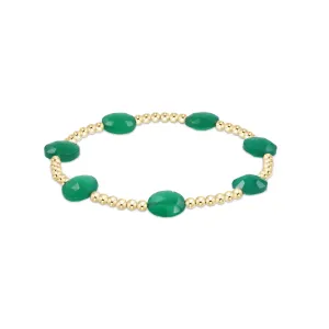 Admire Gold 3mm Bead Bracelet- Green Onyx