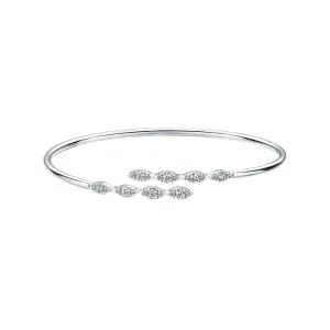Aerial Marquise Flexi 18K White Gold Bangle