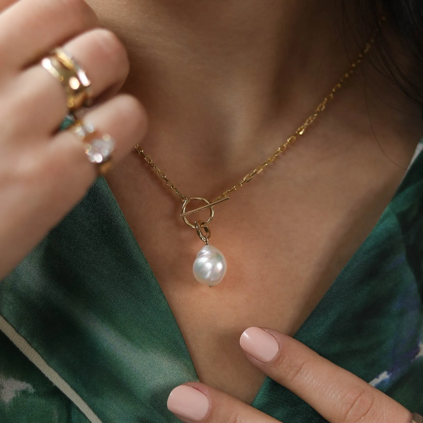 Akoya Baroque South Seas Pearl Charm