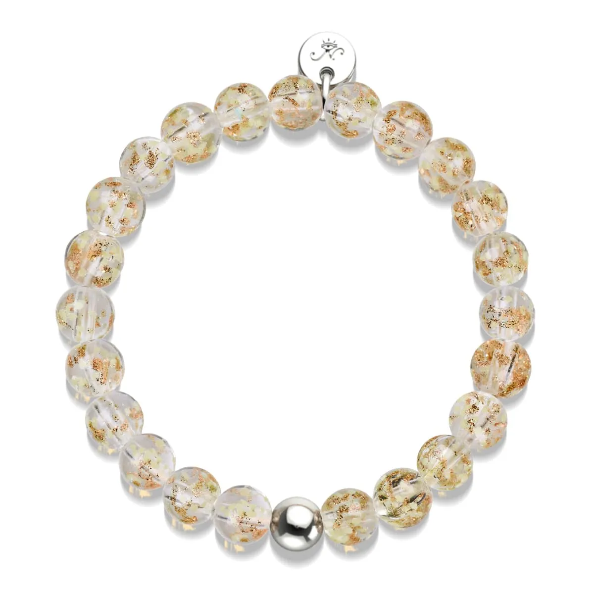 Alabaster | .925 Sterling Silver | Firefly Glass Bracelet