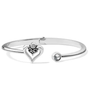 Alcazar Duet Heart Open Hinged Bangle JF8931