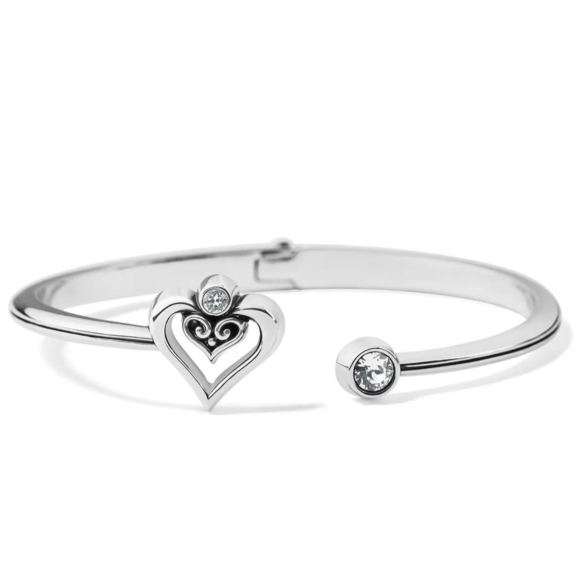 Alcazar Duet Heart Open Hinged Bangle JF8931