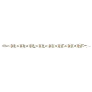 Alternating Foliage - Sterling Silver Black Hills Gold Bracelet
