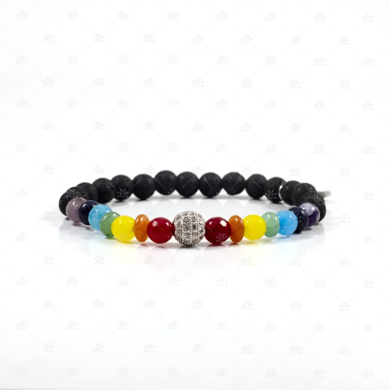 Amaya  : Chakra Gemstone Lava Diffuser Bracelet
