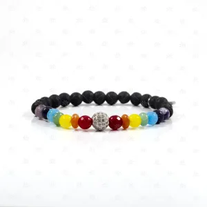 Amaya  : Chakra Gemstone Lava Diffuser Bracelet