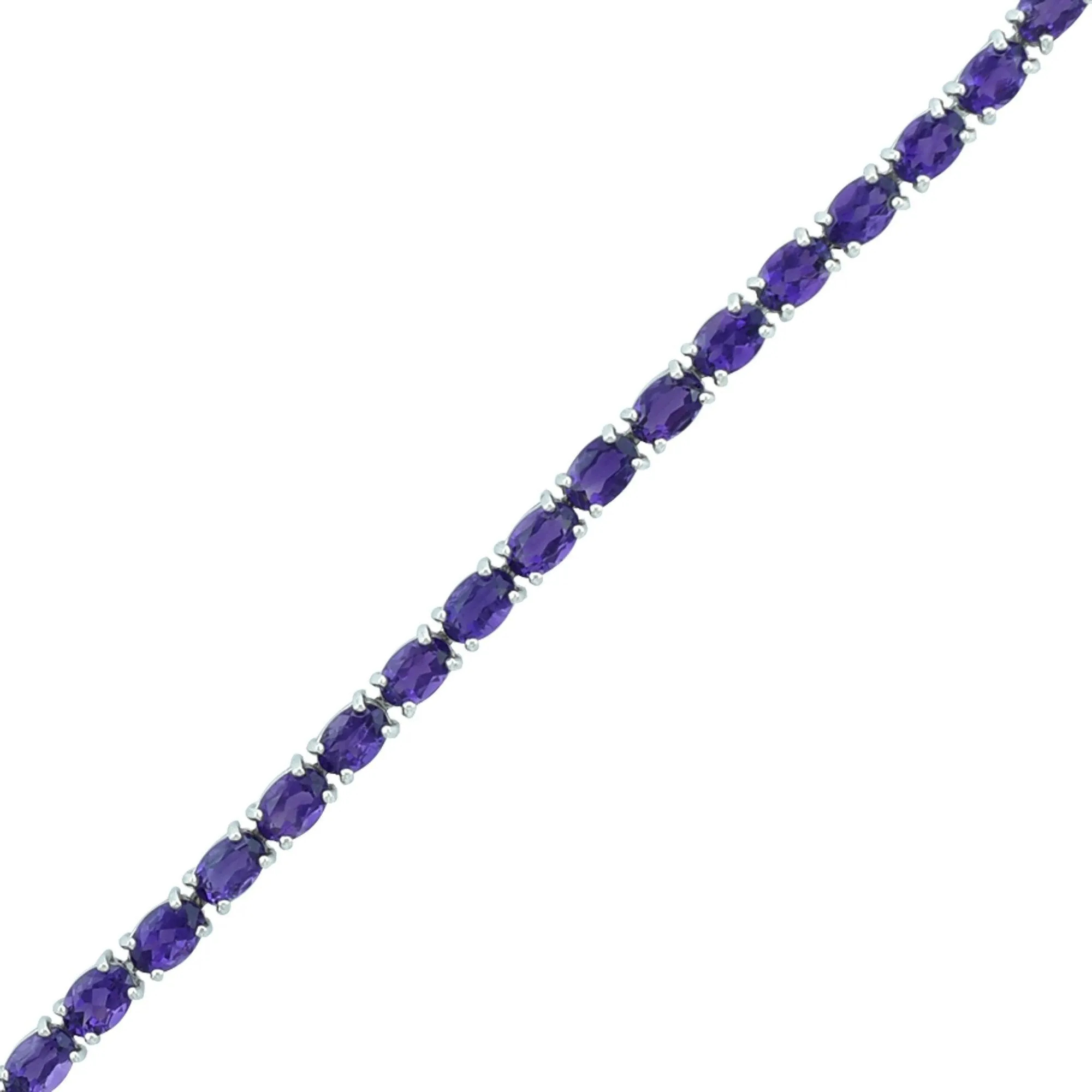 Amethyst and Diamond Bracelet with Flower Lock