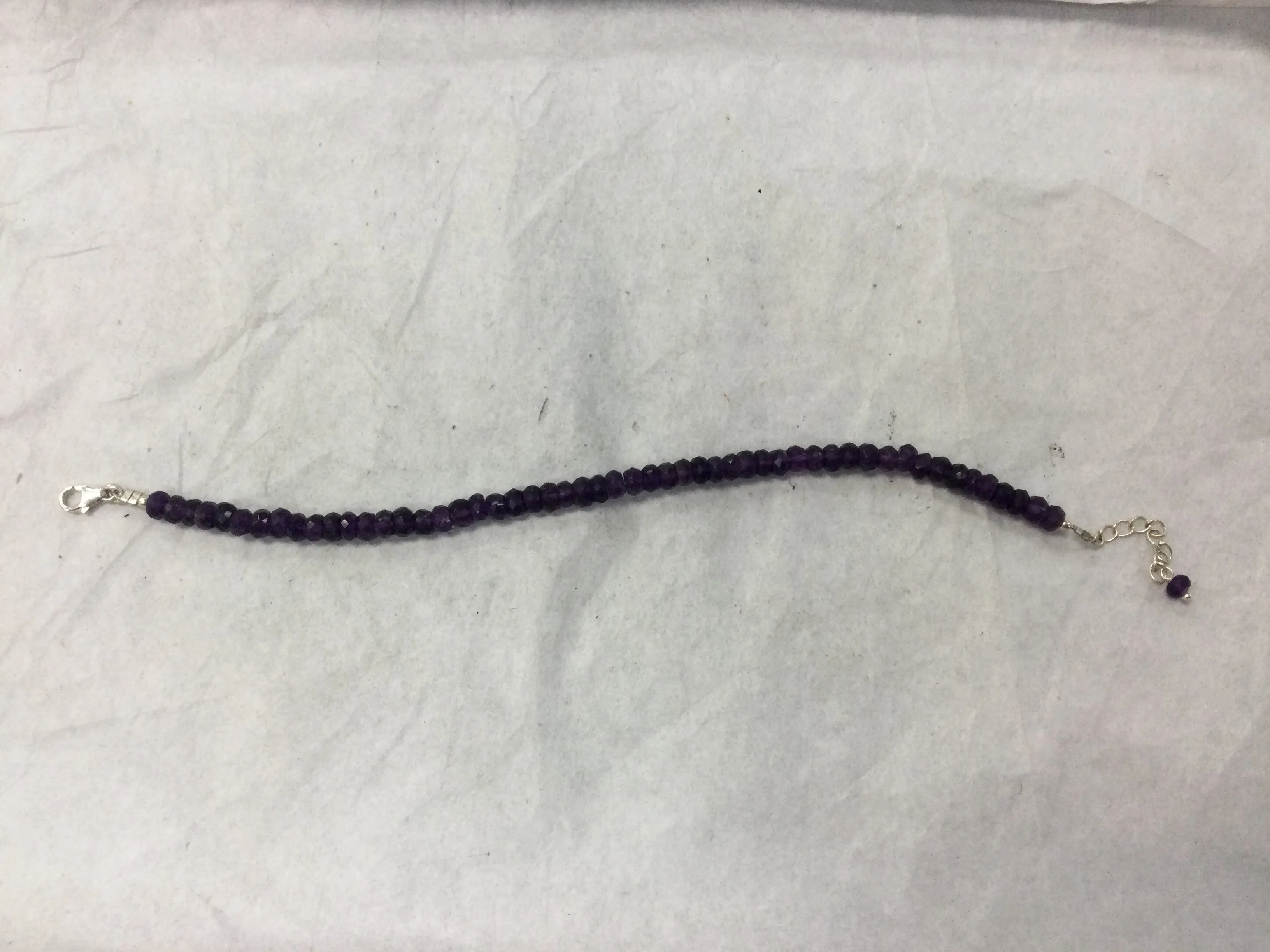 Amethyst bracelet, 4 mm