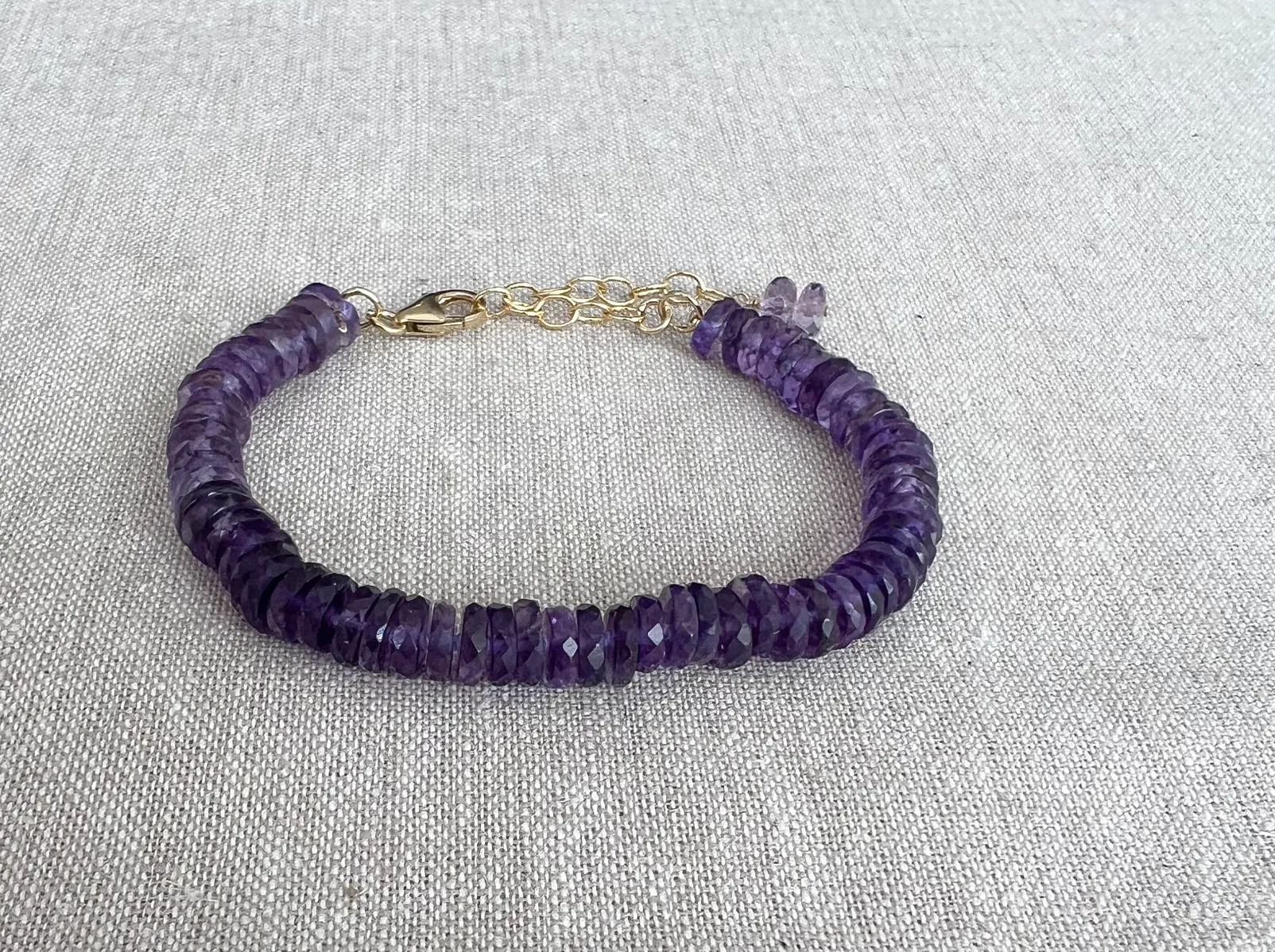 Amethyst Heishi Bracelet