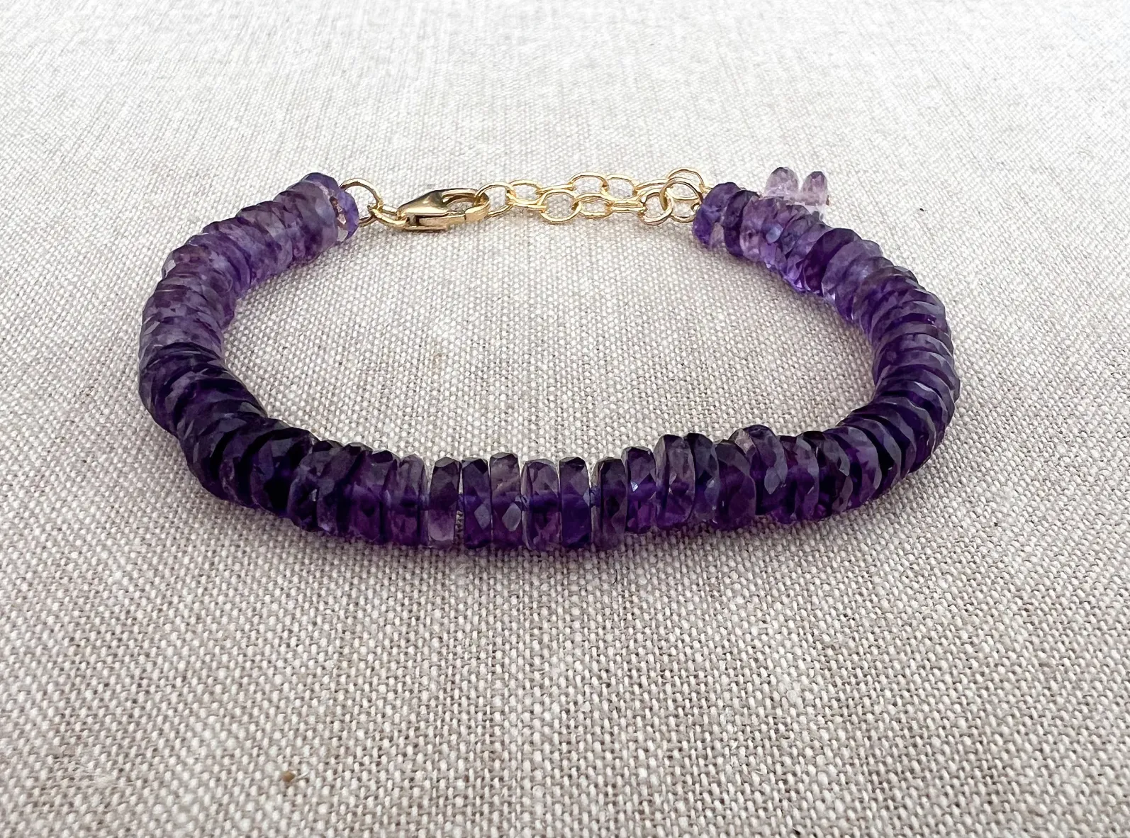 Amethyst Heishi Bracelet