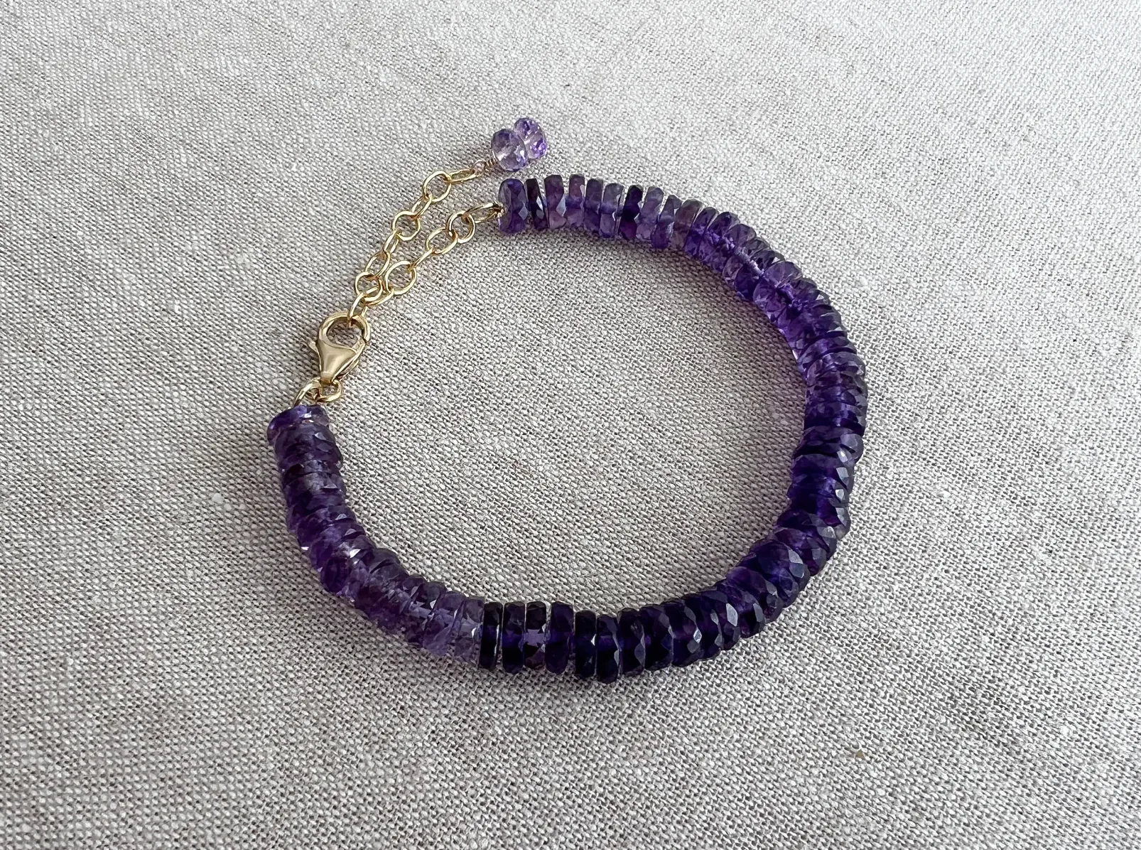 Amethyst Heishi Bracelet
