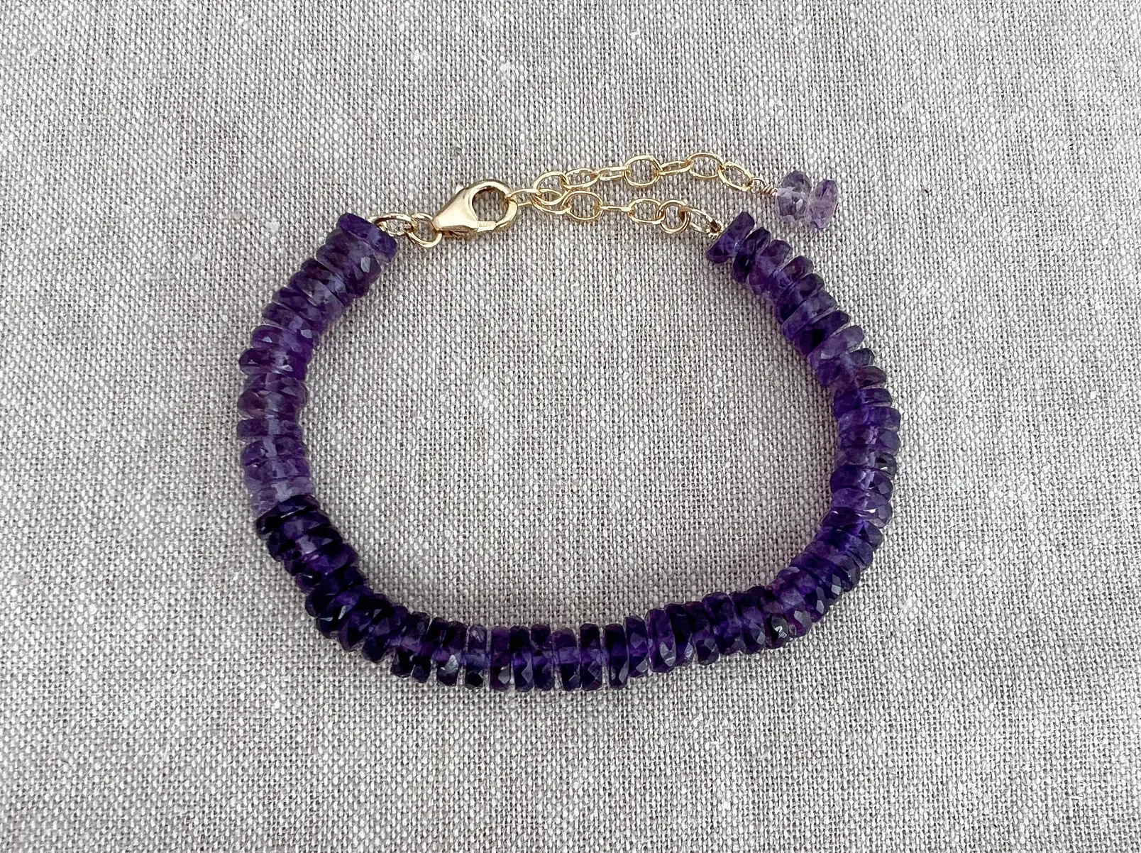 Amethyst Heishi Bracelet