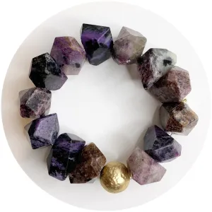 Amethyst Nugget with Hammered Gold Accent