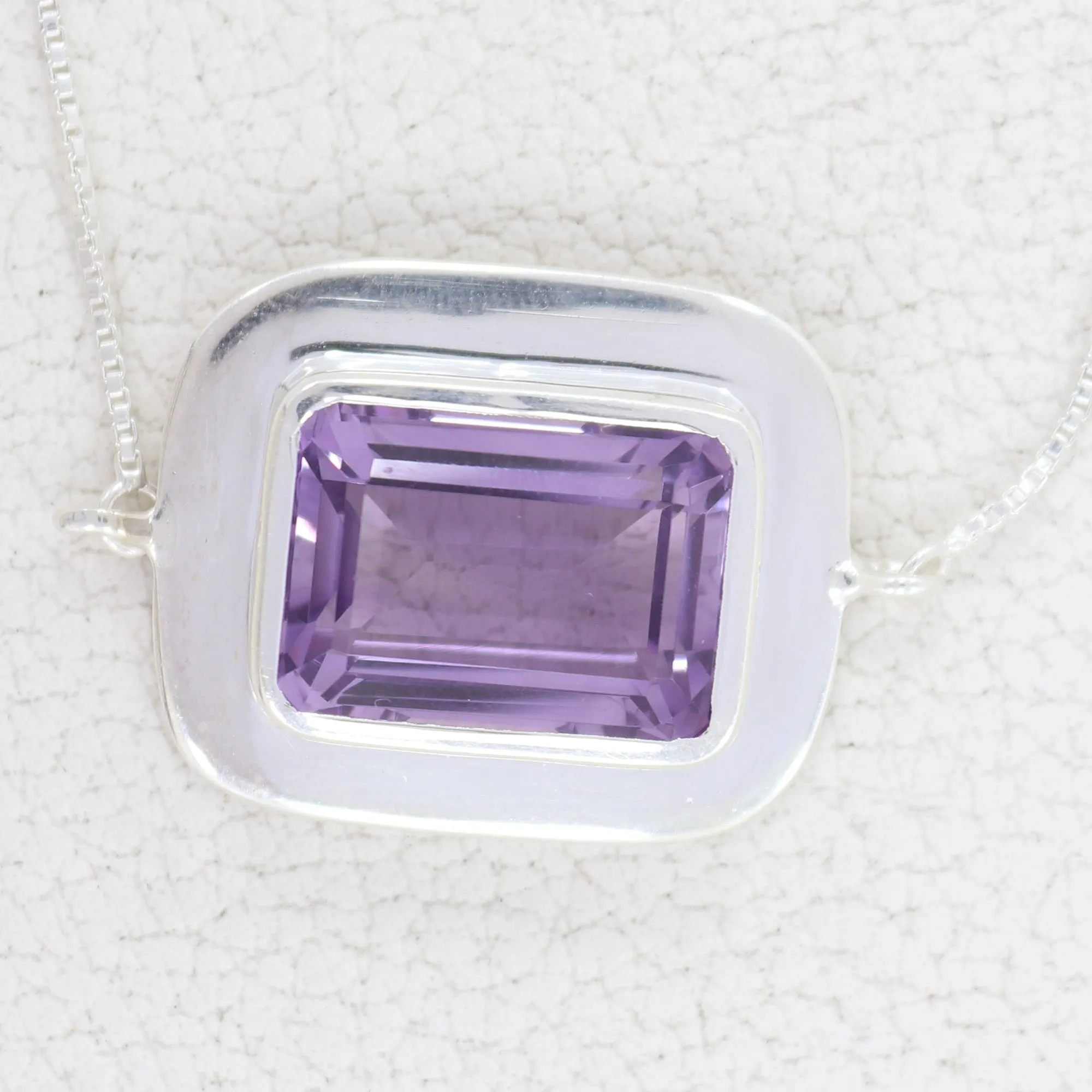 Amethyst Sterling Silver Chain Bracelets