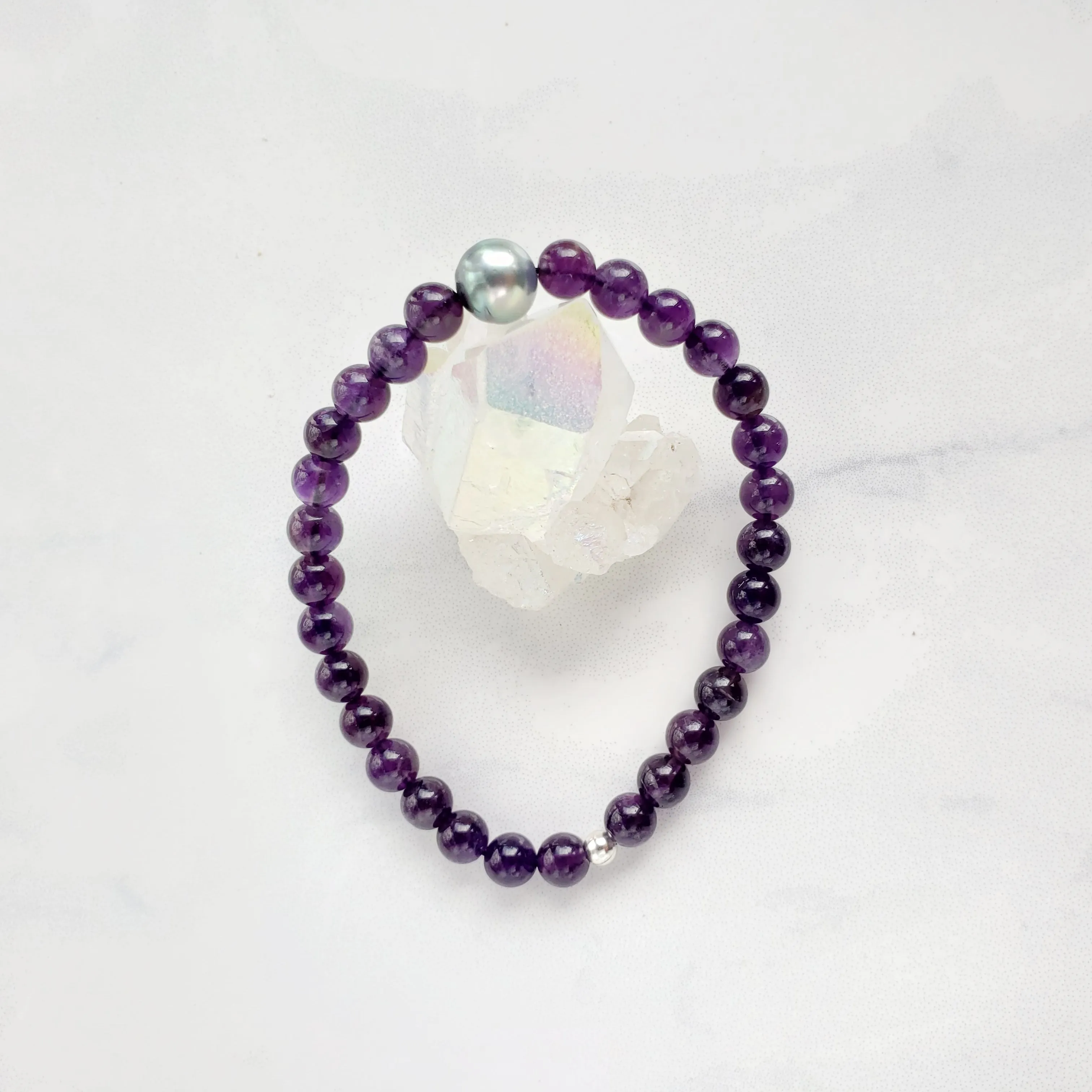 Amethyst Tahitian Pearl Bracelet