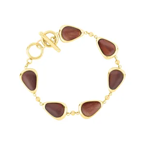 Ancient Kauri Drop Bracelet - Yellow Gold