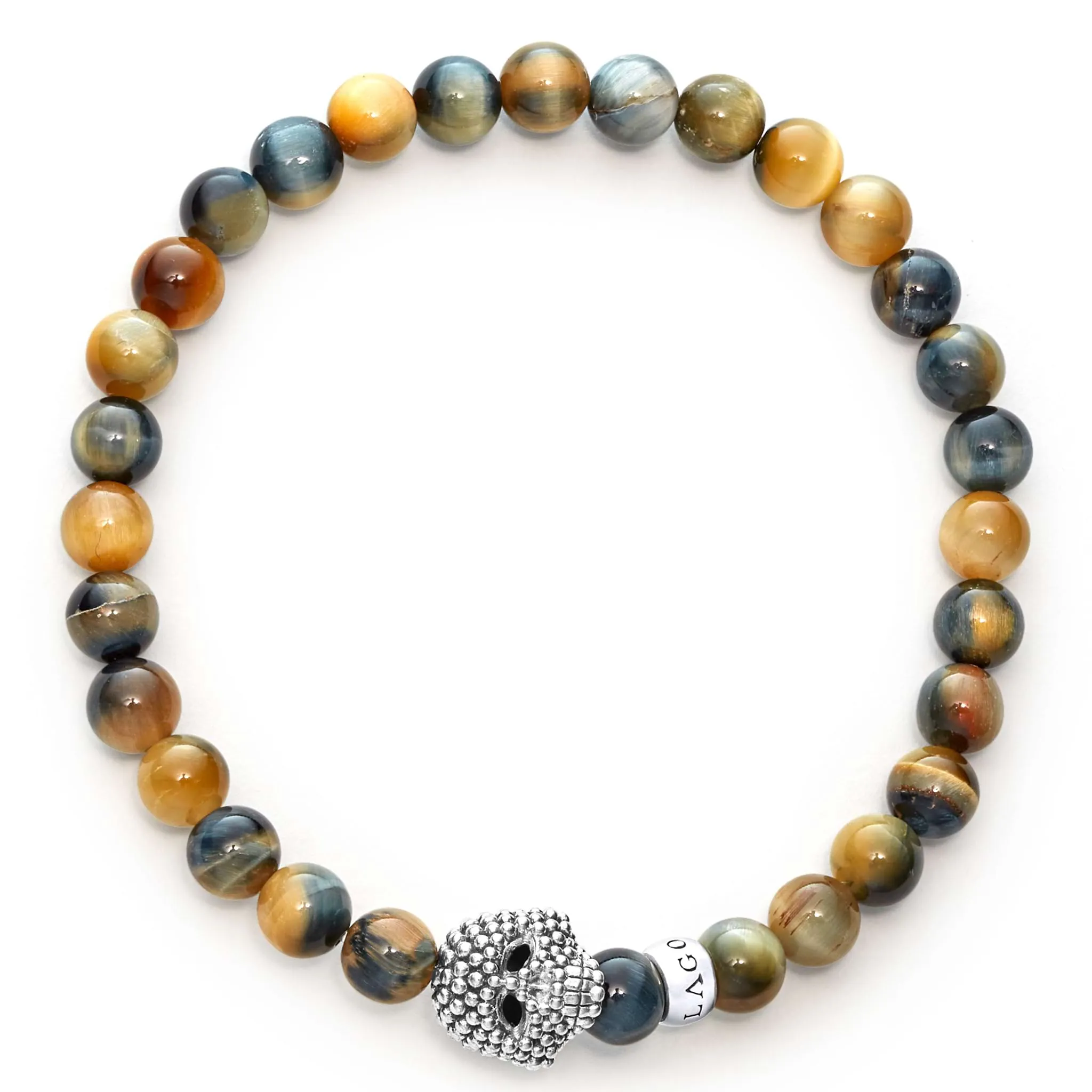 Anthem Tiger Eye Skull Bracelet